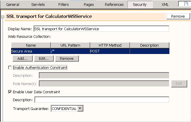 Deployment Descriptor Page