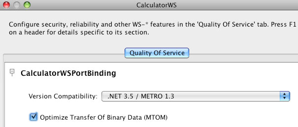 Enabling MTOM